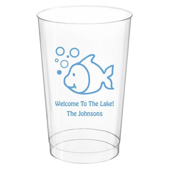 Happy Little Fish Clear Plastic Cups